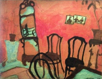 El pequeño salón óleo sobre papel montado sobre tela contemporáneo Marc Chagall Pinturas al óleo